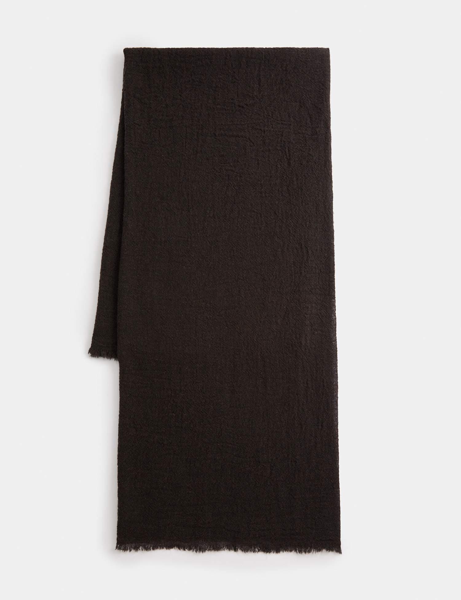 Marks & Spencer M&S Wool Blend Scarf Chocolate
