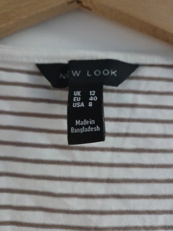 New Look Women's Stripey Beige Bodysuit (12)