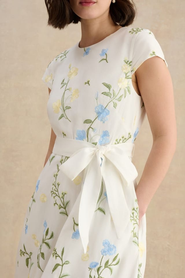 Hobbs London Hobbs London Women's Linda Midi Dress in White - 3