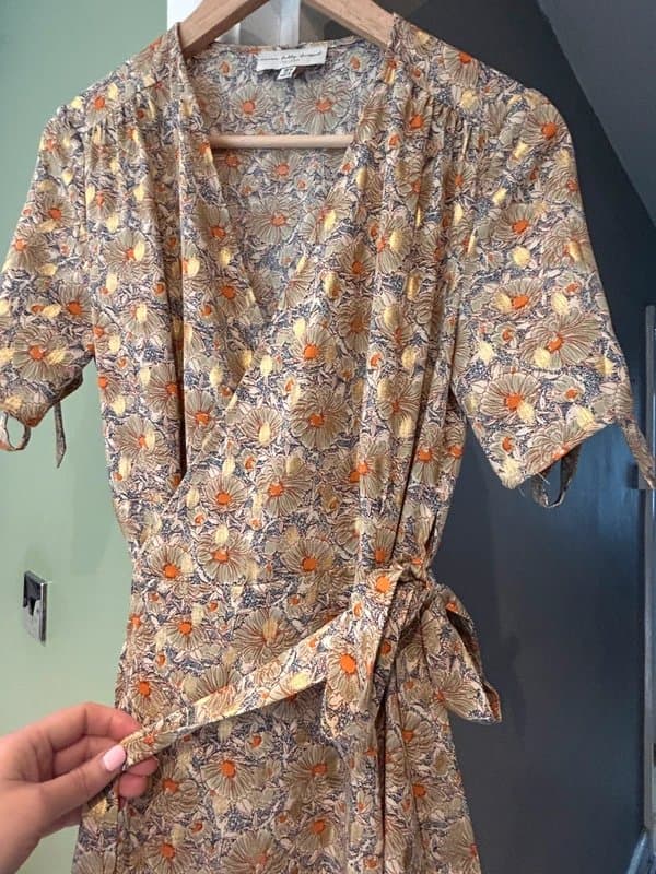 Never Fully Dressed Never Fully Dressed Silk Wrap Dress
