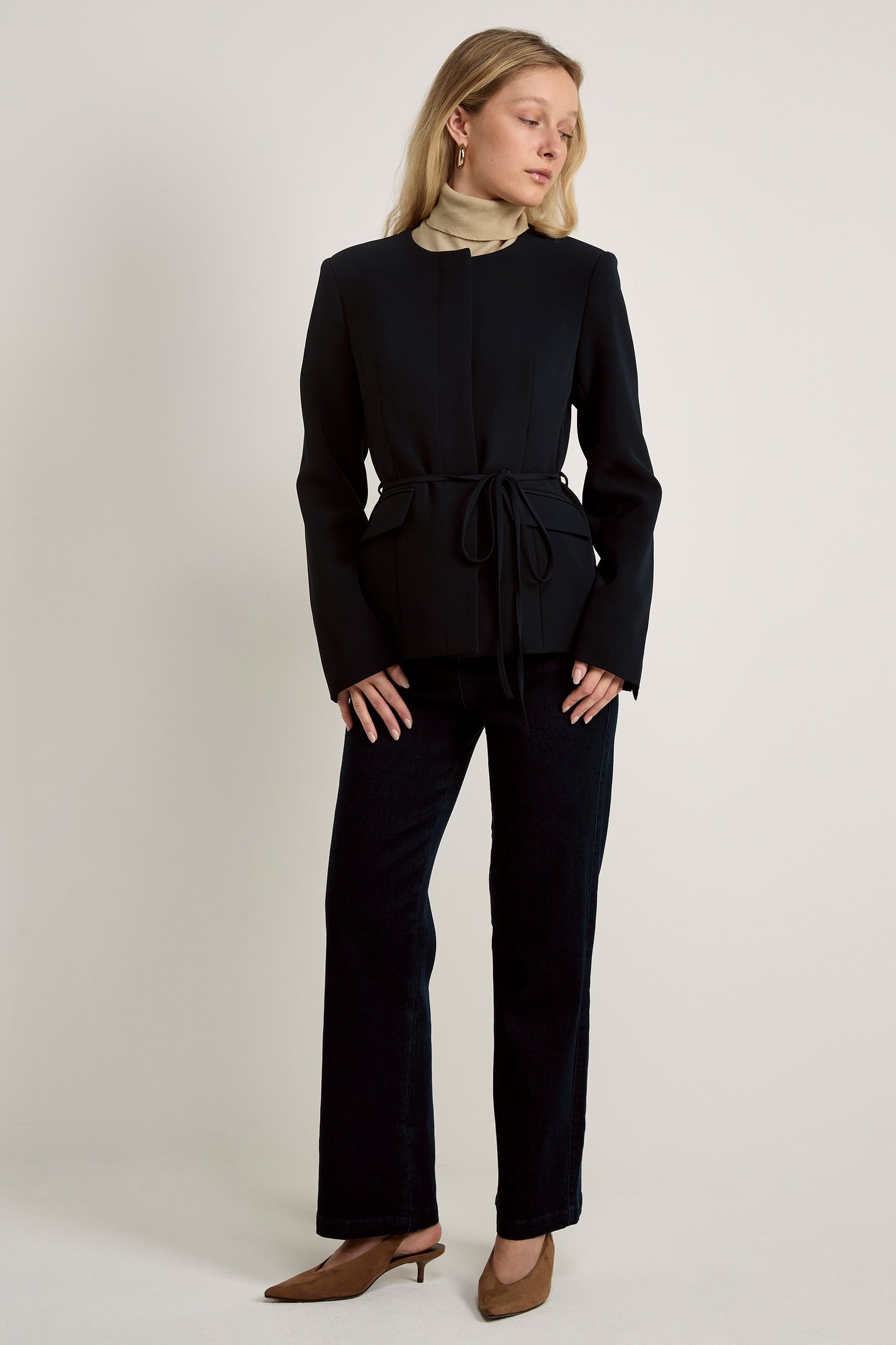 GWD by GEORGE W. DAVIES GWD by GEORGE W. DAVIES Women's GWD Malika Navy Tailored Jacket - 2