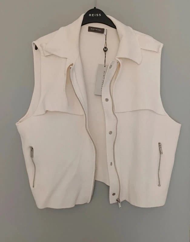 Mint Velvet Mint Velvet Sleeveless Knitted Biker Jacket RRP £109 - size XL/18