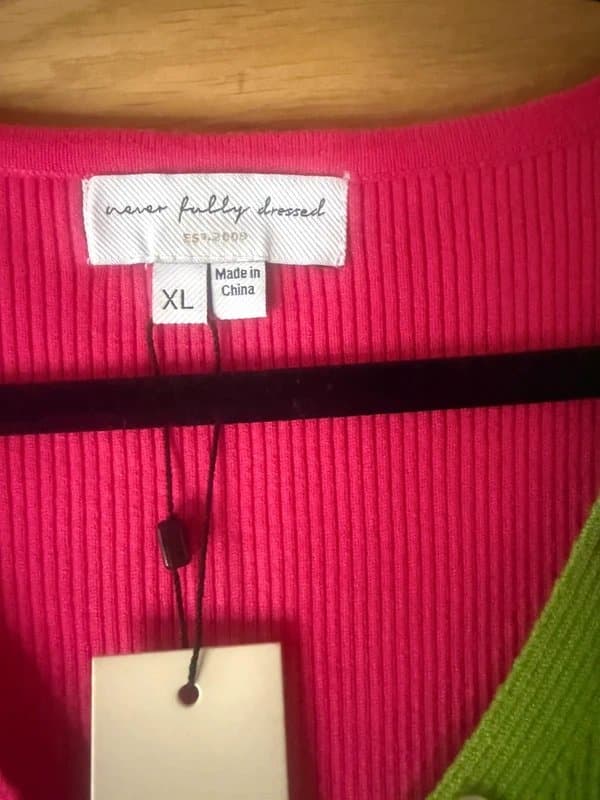 Never Fully Dressed Never Fully Dressed clash rib knit mini dress