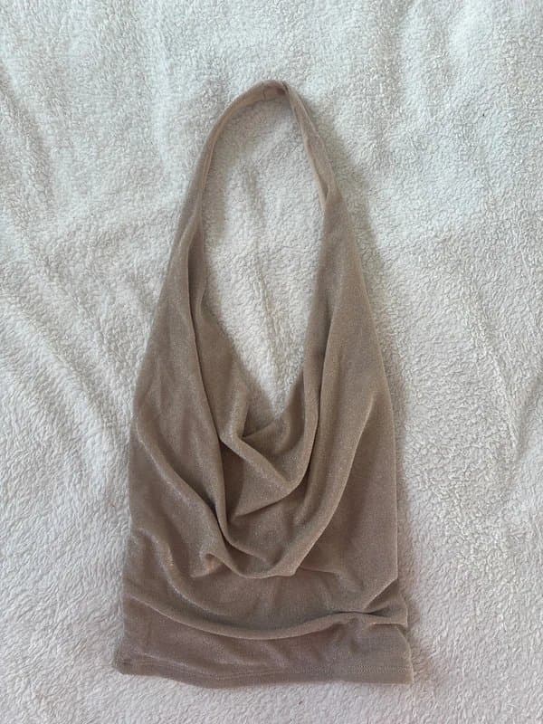 Bershka bershka draped halter neck top