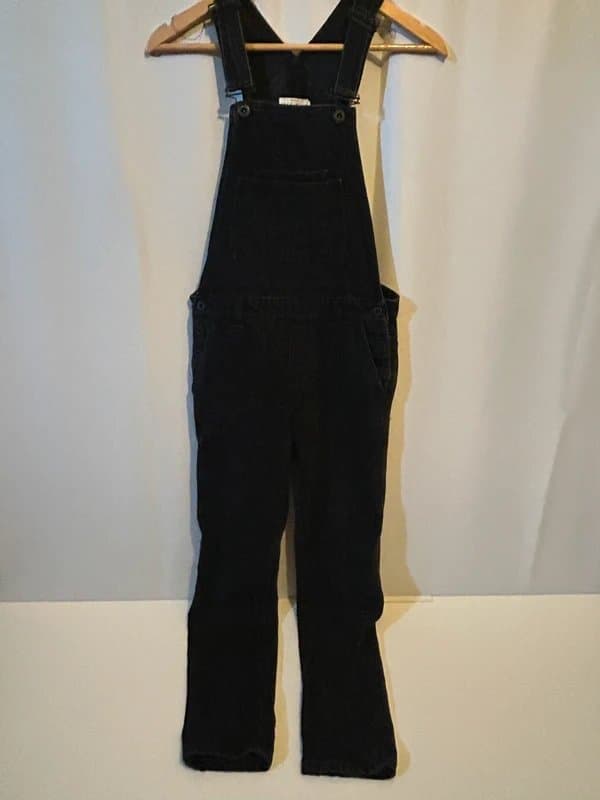 Jack Wills Jack wills black denim dungarees size 6