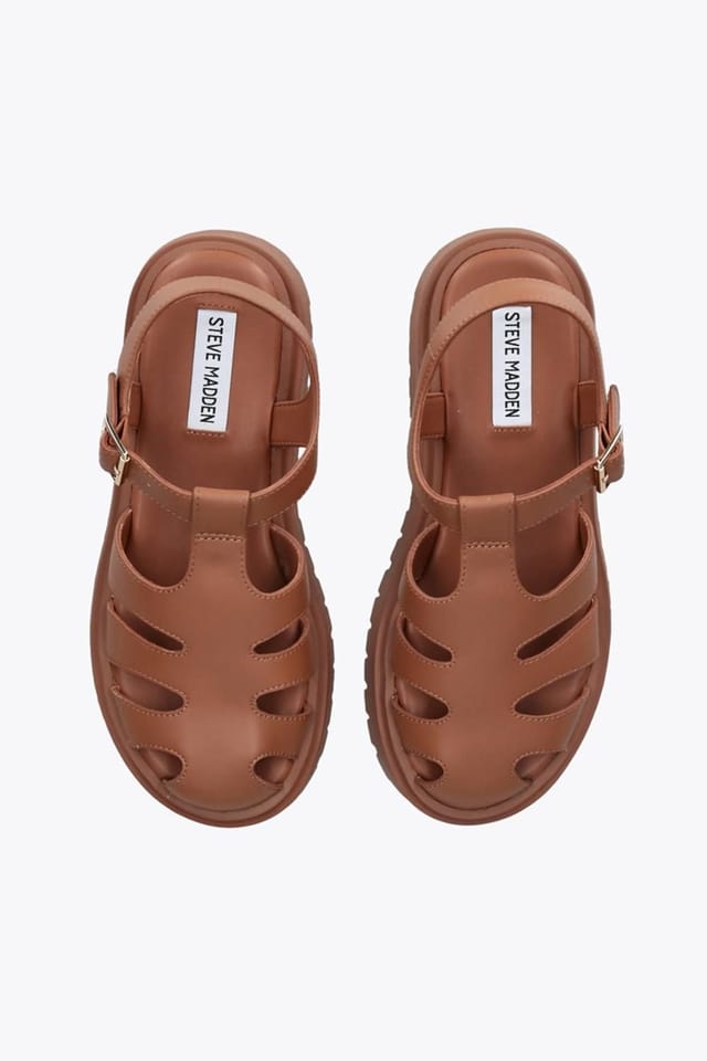 Steve Madden STEVE MADDEN Women's 'Minsk Brown' Leather Sandals in Brown - 2