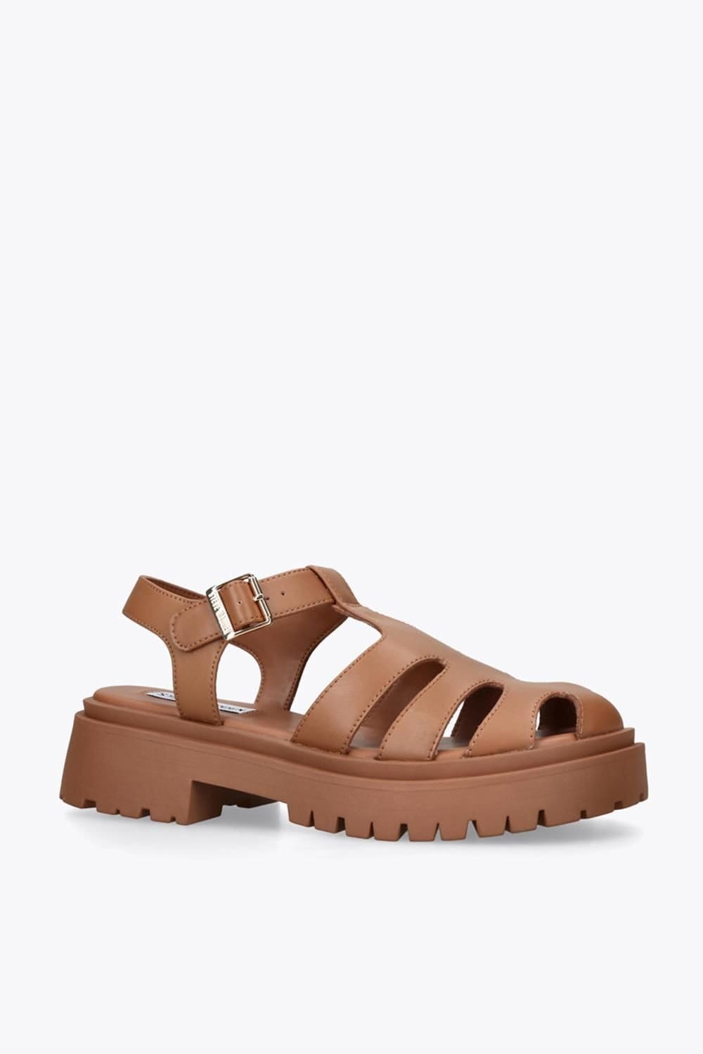 Steve Madden STEVE MADDEN Women's 'Minsk Brown' Leather Sandals in Brown - 4