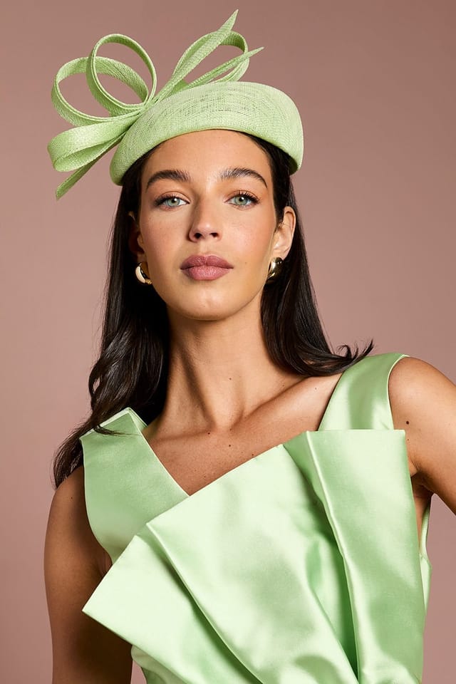 Coast Coast Women's Lisa Tan Bow Detail Pillbox Fascinator in Pistachio - 2