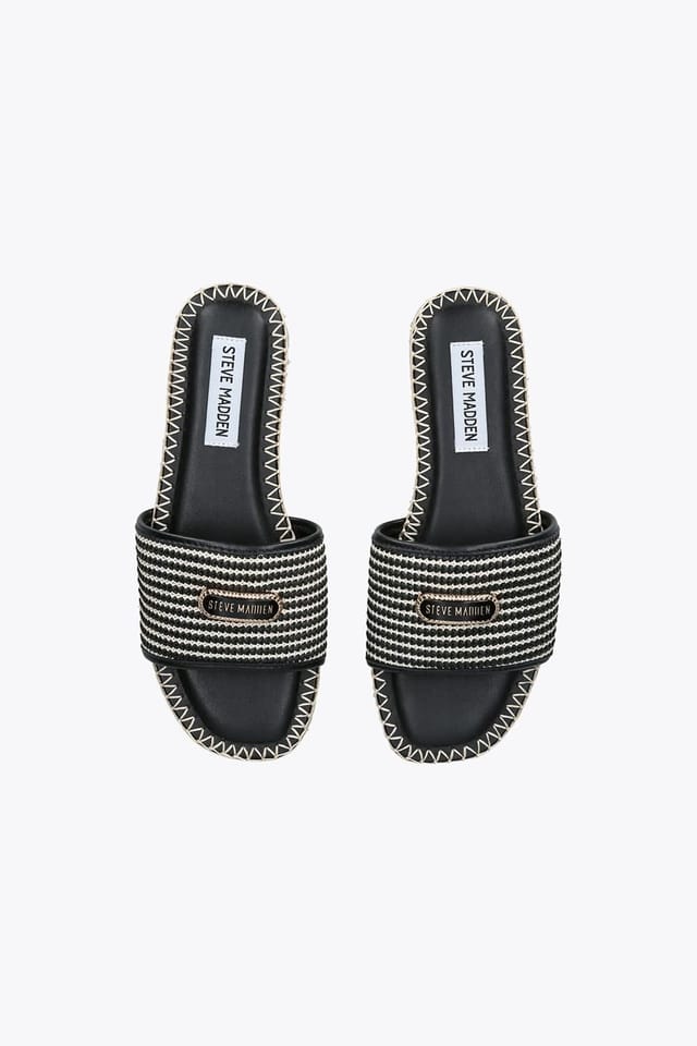 Steve Madden STEVE MADDEN Women's 'Tropics Black Raffia' Sandals - 2