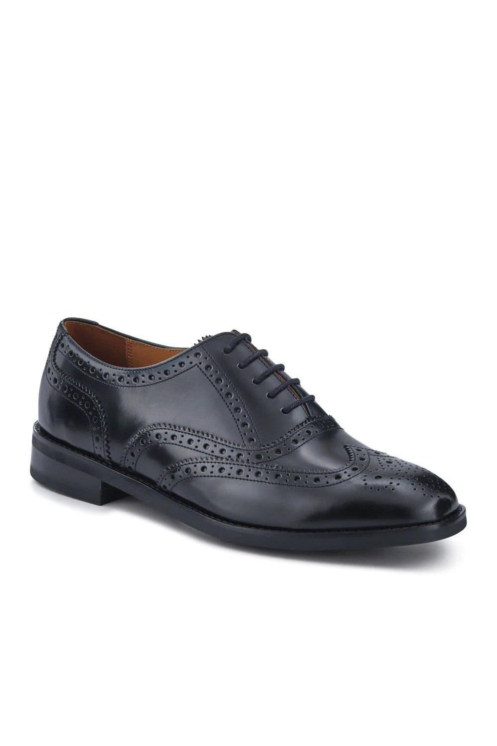 Jones Bootmaker Jones Bootmaker Men's Cannock Blake Stitched Leather Brogues in Black
