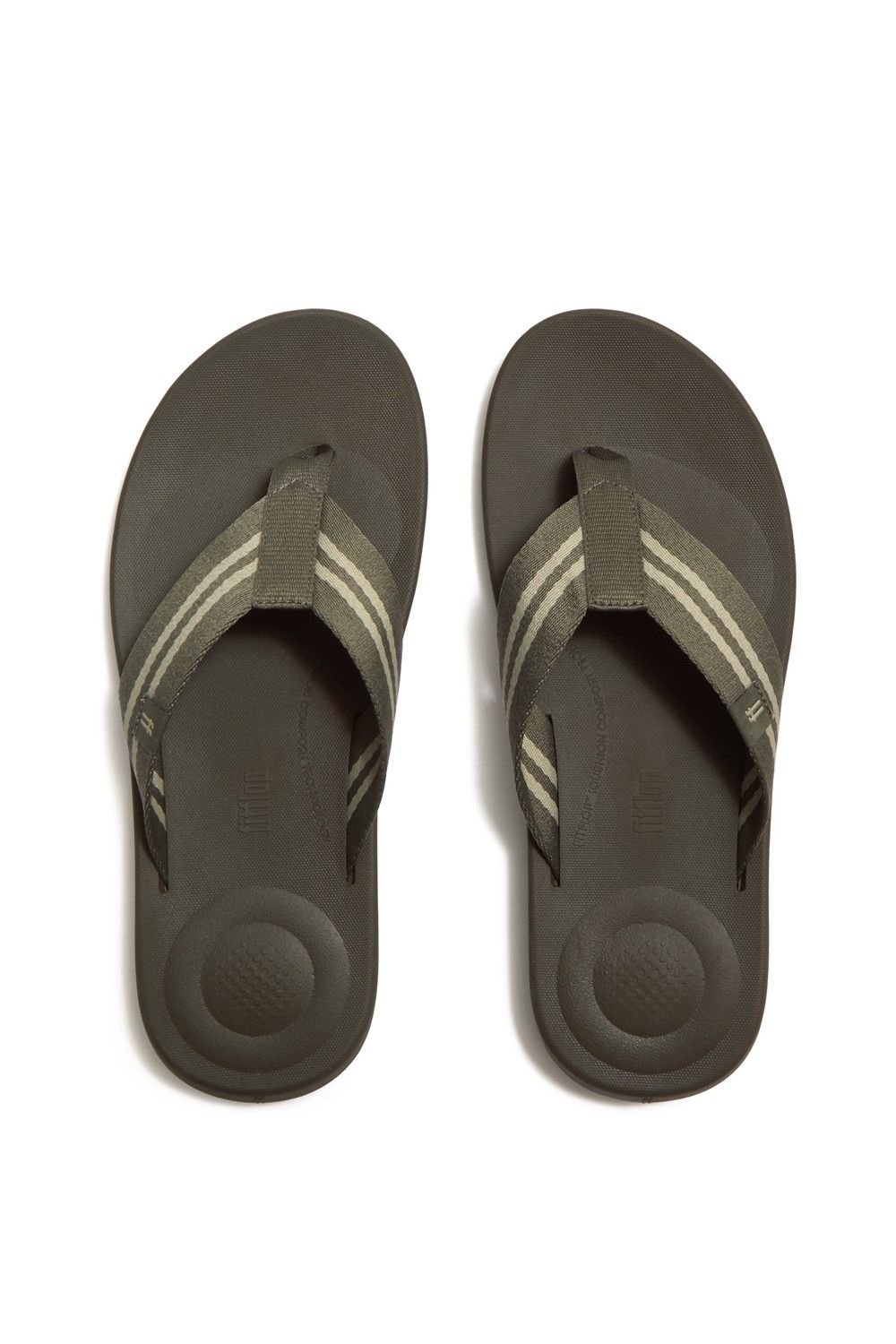 FitFlop FitFlop Men's iQushion Flip-Flops in Dark Olive - 3