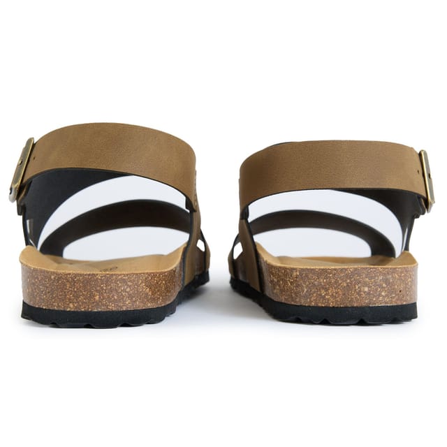 V.GAN V.GAN Men's Papaya Comfort Footbed Sandals in Brown - 3
