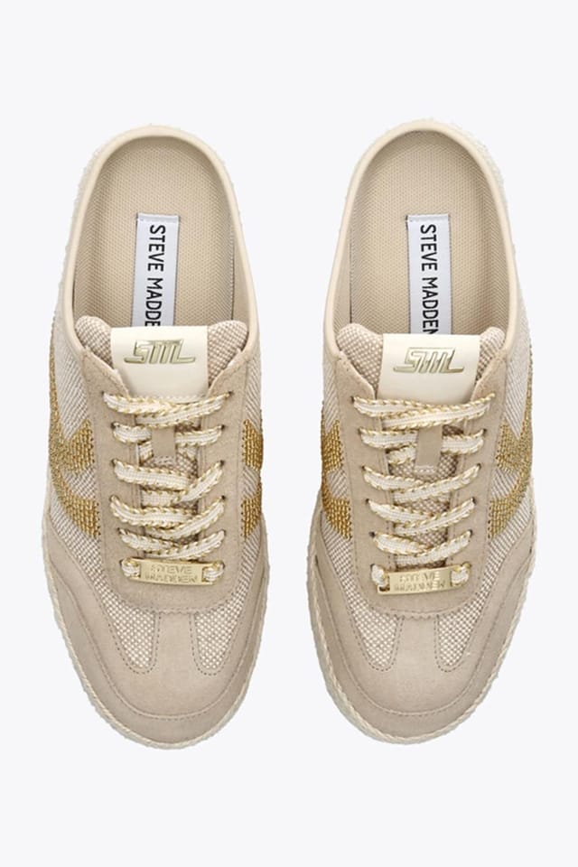 Steve Madden STEVE MADDEN Women's 'Dugout Beige' Fabric Trainers in Beige - 2