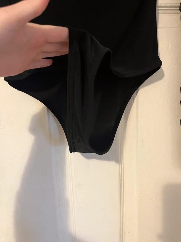 ASOS Design Black Off-the-Shoulder Bodysuit with Mesh Detailing