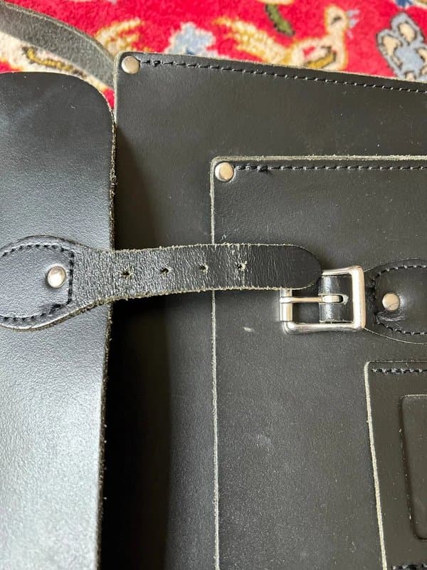 The Leather Satchel Co. Black real leather satchel