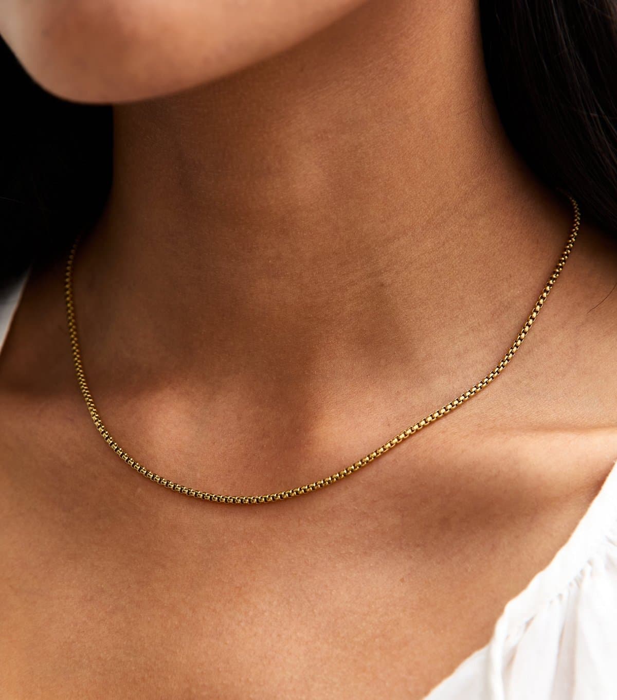 New Look New Look Gold Tone Waterproof Chain Necklace