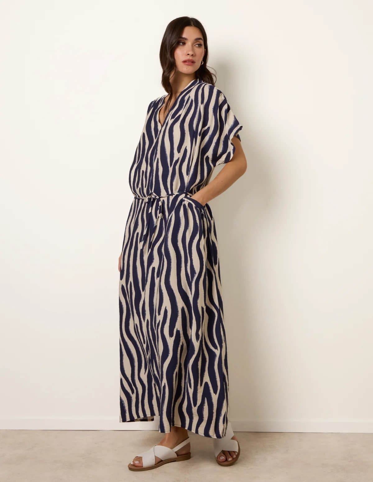 Blue Vanilla Zebra Print Dress