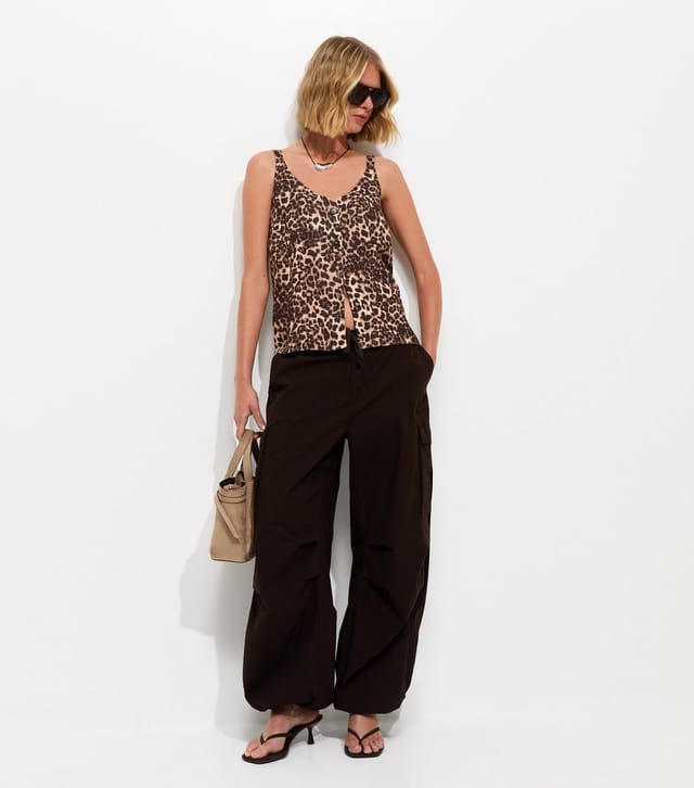 New Look Women's Brown Leopard Print Cami Vest Top New Look - 3