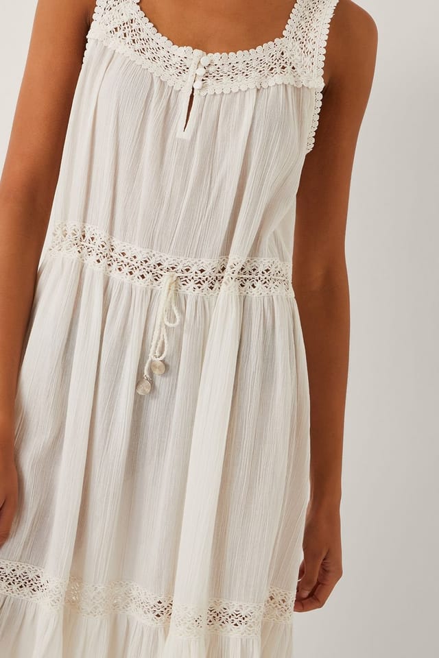 Monsoon Monsoon Women's Maddi Sleeveless Embroidered Midi Dress Cream - 2