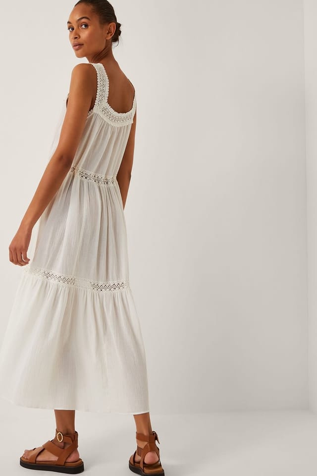 Monsoon Monsoon Women's Maddi Sleeveless Embroidered Midi Dress Cream - 3
