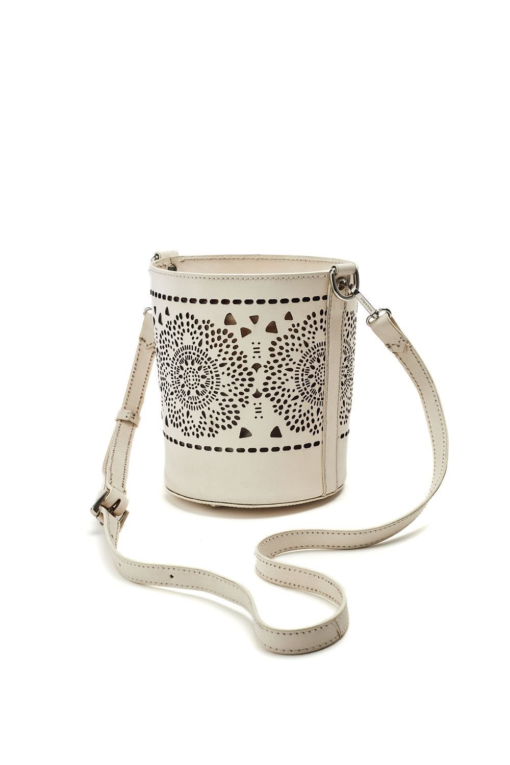Moda In Pelle Moda In Pelle Women's 'Eudia Bag' Leather Shoulder Bag in White - 2