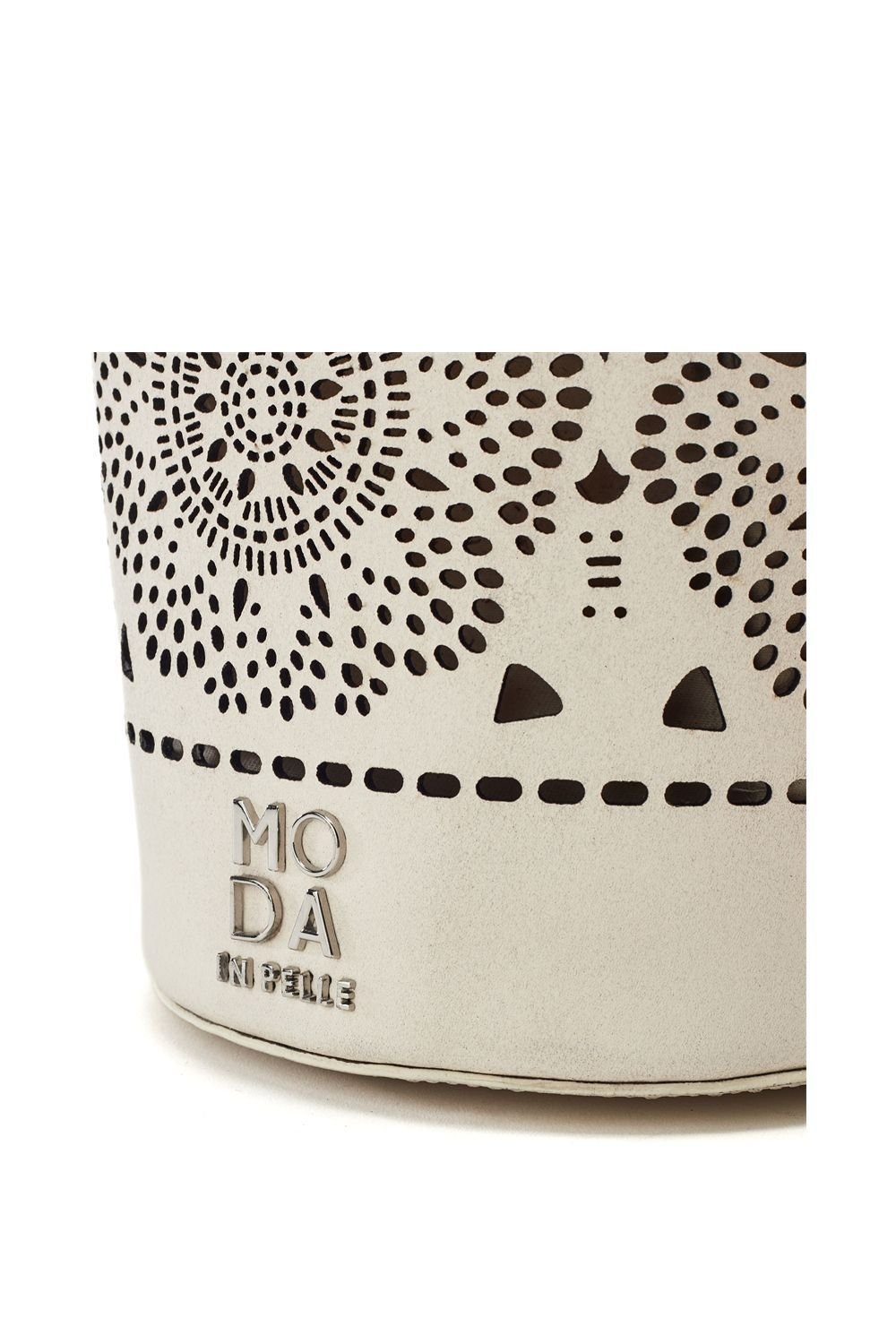 Moda In Pelle Moda In Pelle Women's 'Eudia Bag' Leather Shoulder Bag in White - 3