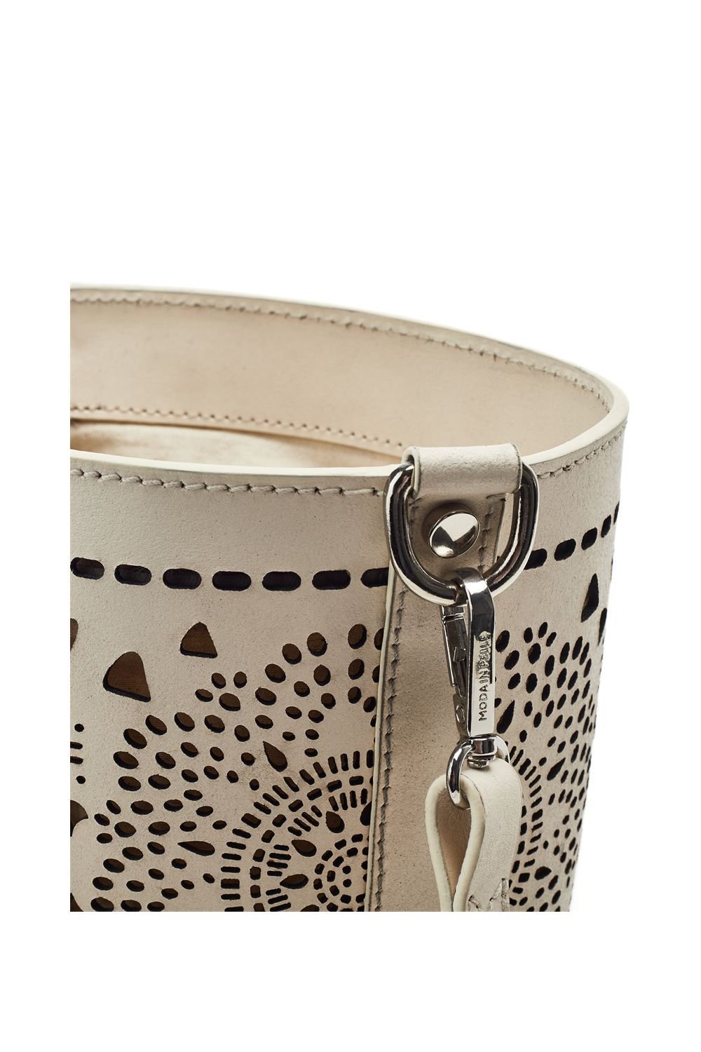 Moda In Pelle Moda In Pelle Women's 'Eudia Bag' Leather Shoulder Bag in White - 4