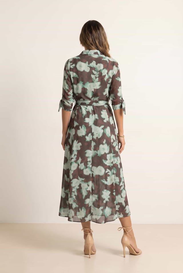 Style Cheat Style Cheat Women's Green/Choc Floral Daphne Dress in Green - 3