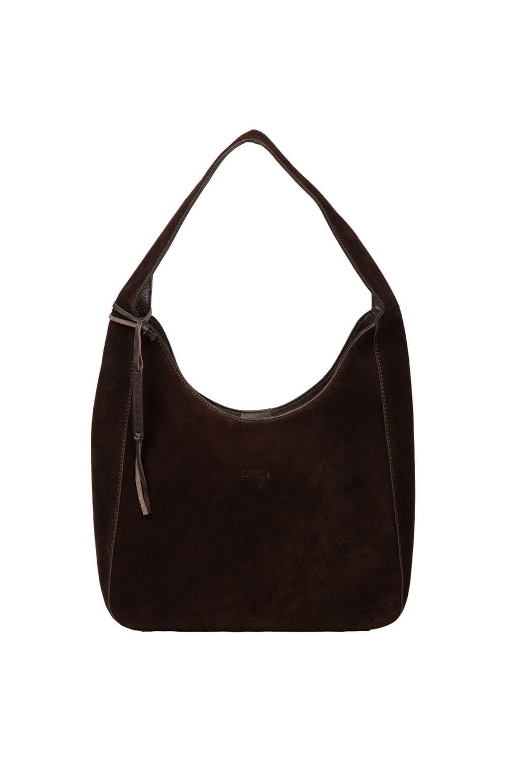 Cultured London Cultured London Women's 'Eloise' Suede & Leather Handbag in Dark Brown
