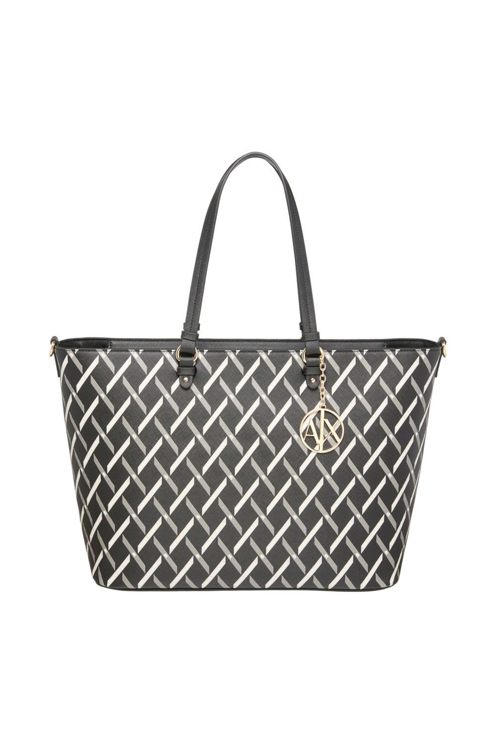 Armani Exchange Armani Exchange Women's Jane All Over Print Shopper Bag Black - 2