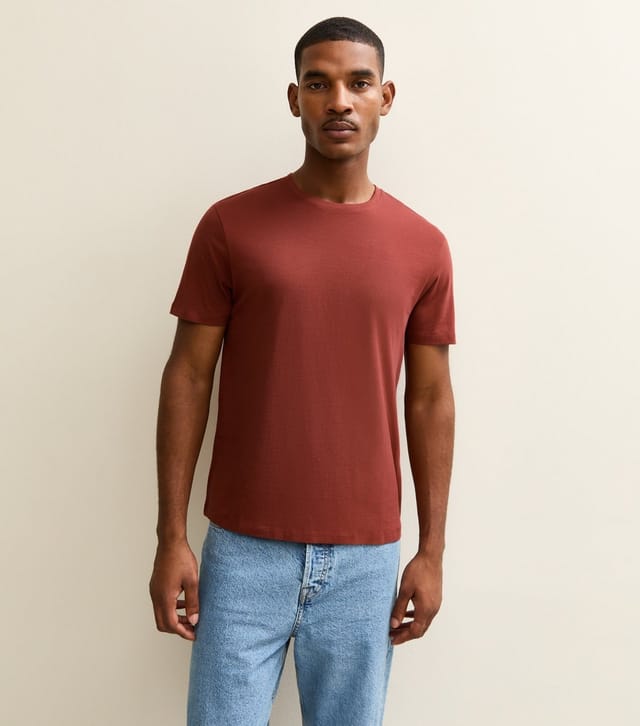 New Look Men's Red Regular Crew Neck Jersey T-Shirt New Look - 2