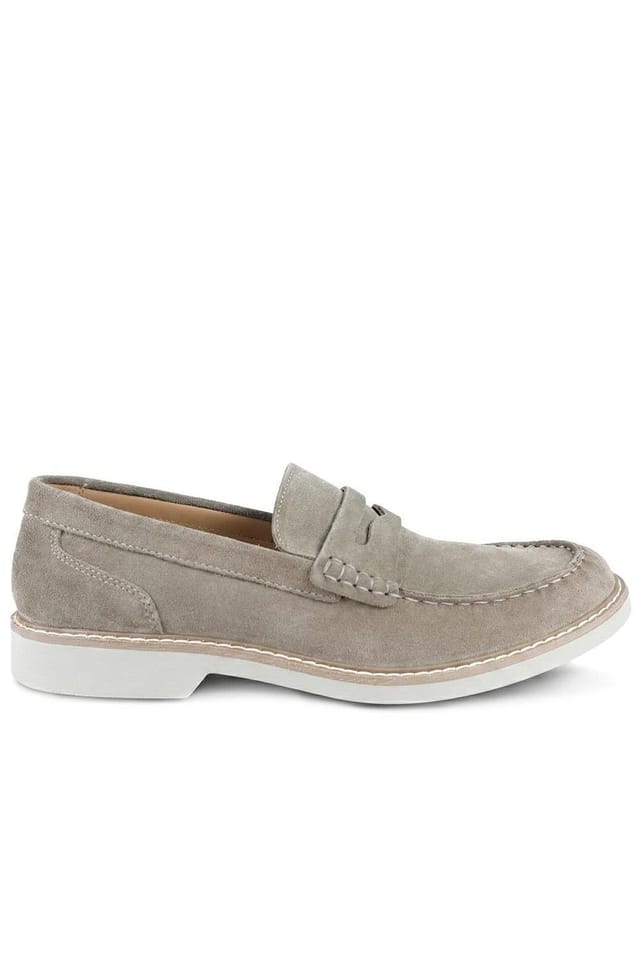 Jones Bootmaker Jones Bootmaker Men's Ryland Wide Fit Leather Loafers in Taupe - 2