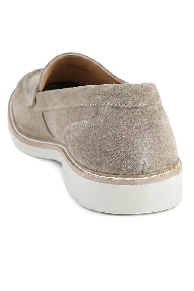 Jones Bootmaker Jones Bootmaker Men's Ryland Wide Fit Leather Loafers in Taupe - 3
