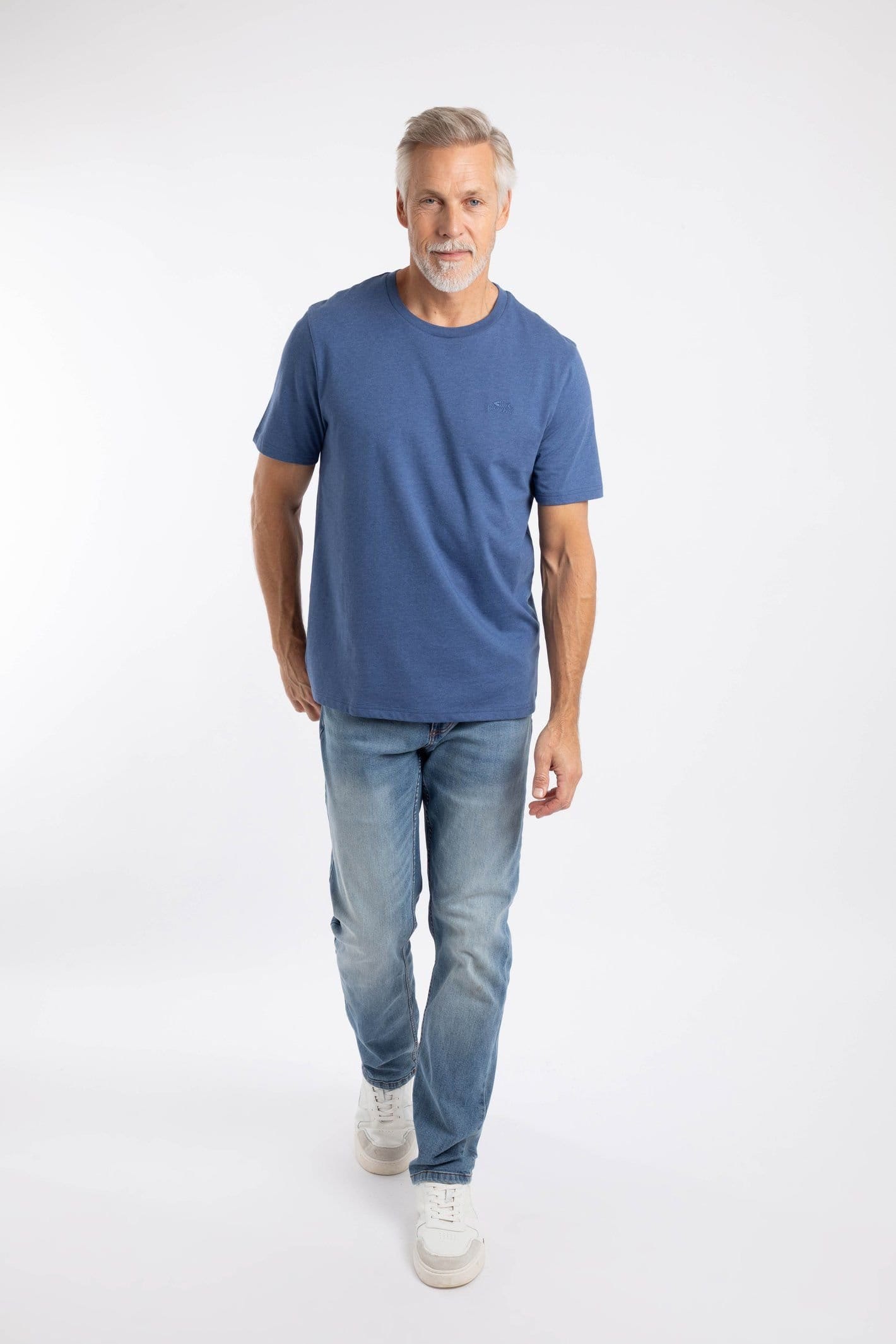 Weird Fish Weird Fish Men's Hooked Branded T-Shirt in Blue - 4