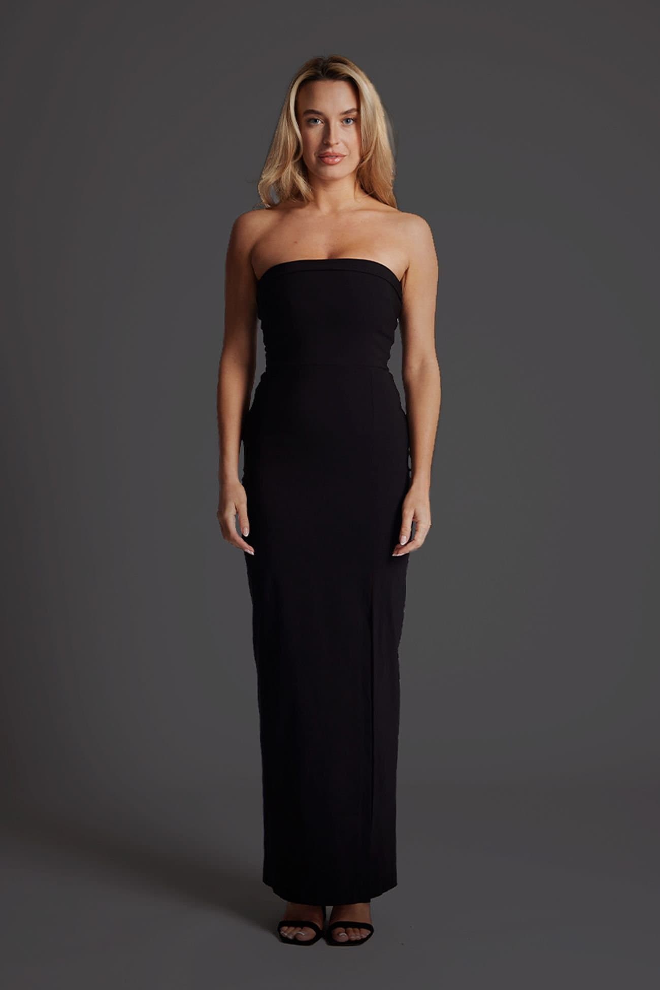 Vesper Vesper Women's Bandeau Bodycon Maxi Dress in Black