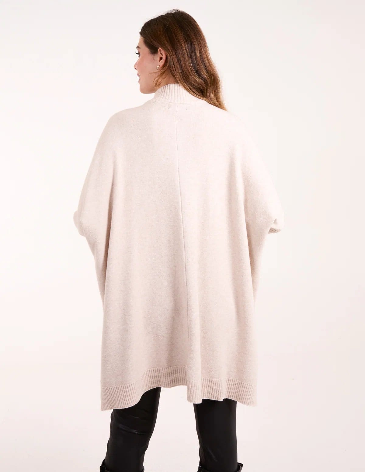Blue Vanilla Stand Neck Big Cable Jumper - 4