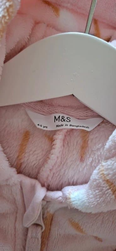 Marks & Spencer Girls onesie ballet ballerina pink M&S age 4