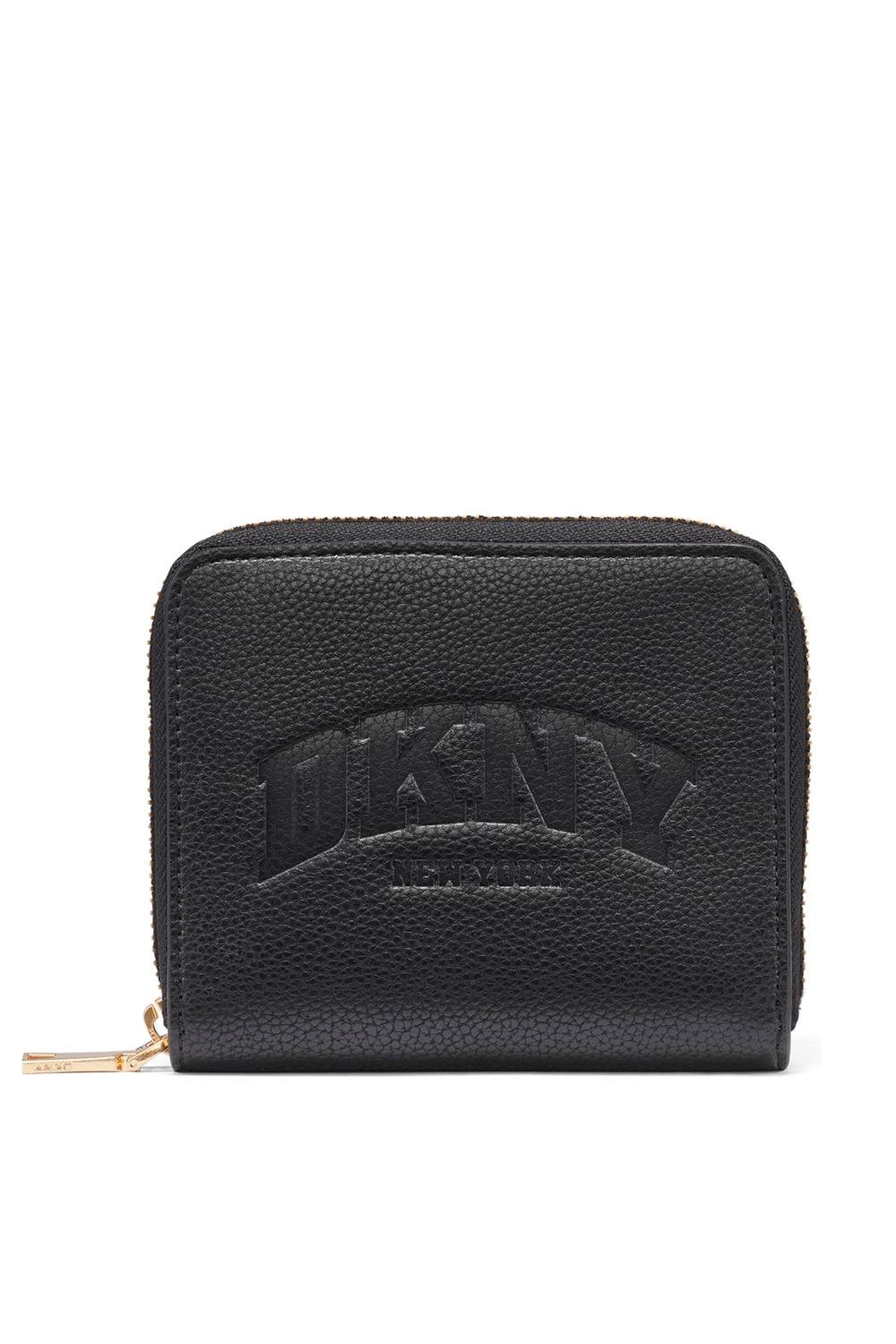 DKNY DKNY Women's Hadlee Sm Zip Around Wallet Black in Grey - 2