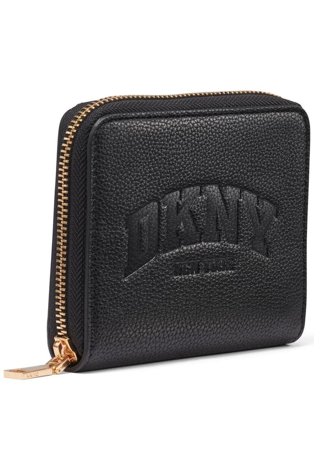 DKNY DKNY Women's Hadlee Sm Zip Around Wallet Black in Grey - 2