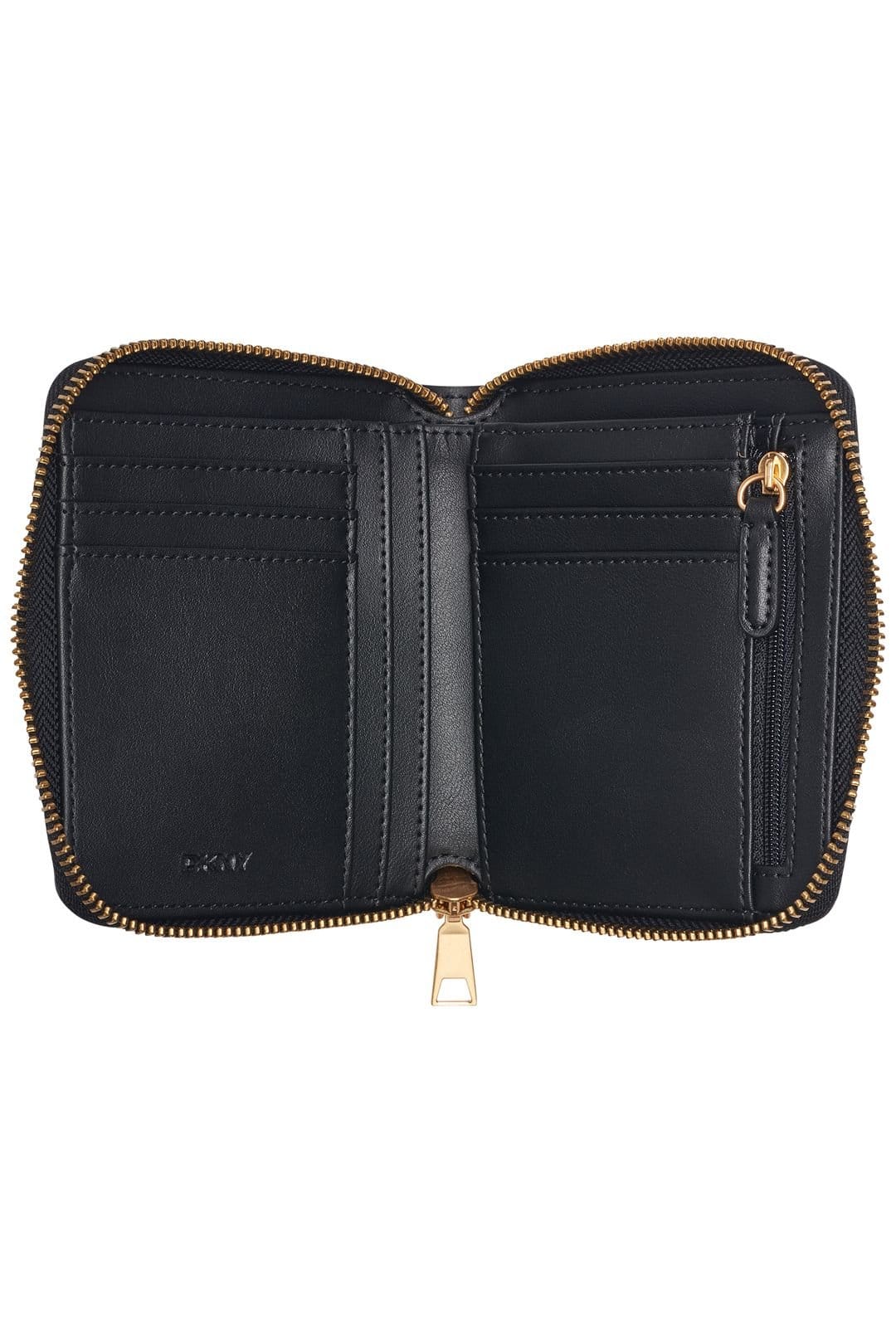 DKNY DKNY Women's Hadlee Sm Zip Around Wallet Black in Grey - 4