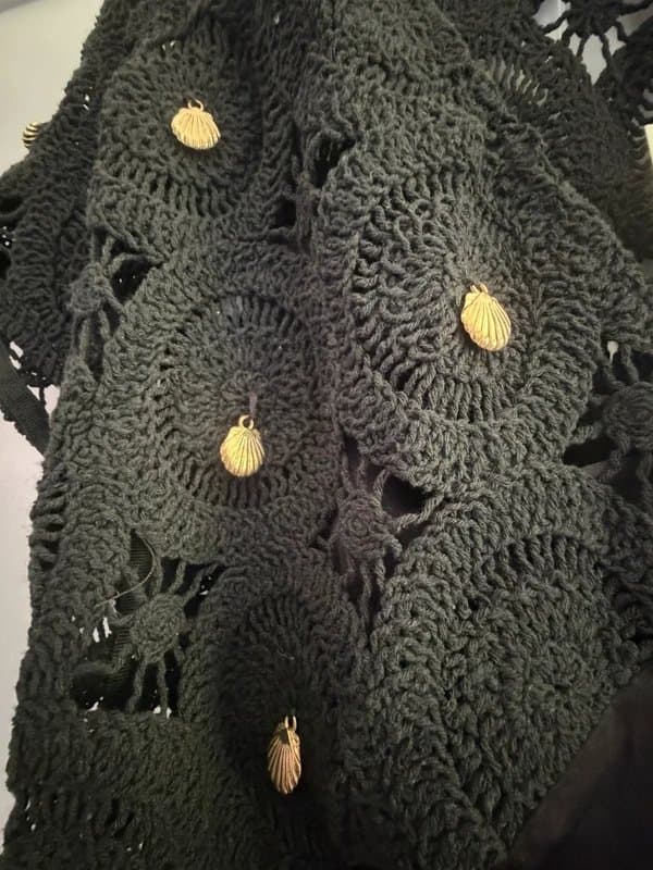 Never Fully Dressed Never Fully Dressed Black Crochet Shell Elodie Dress Petite