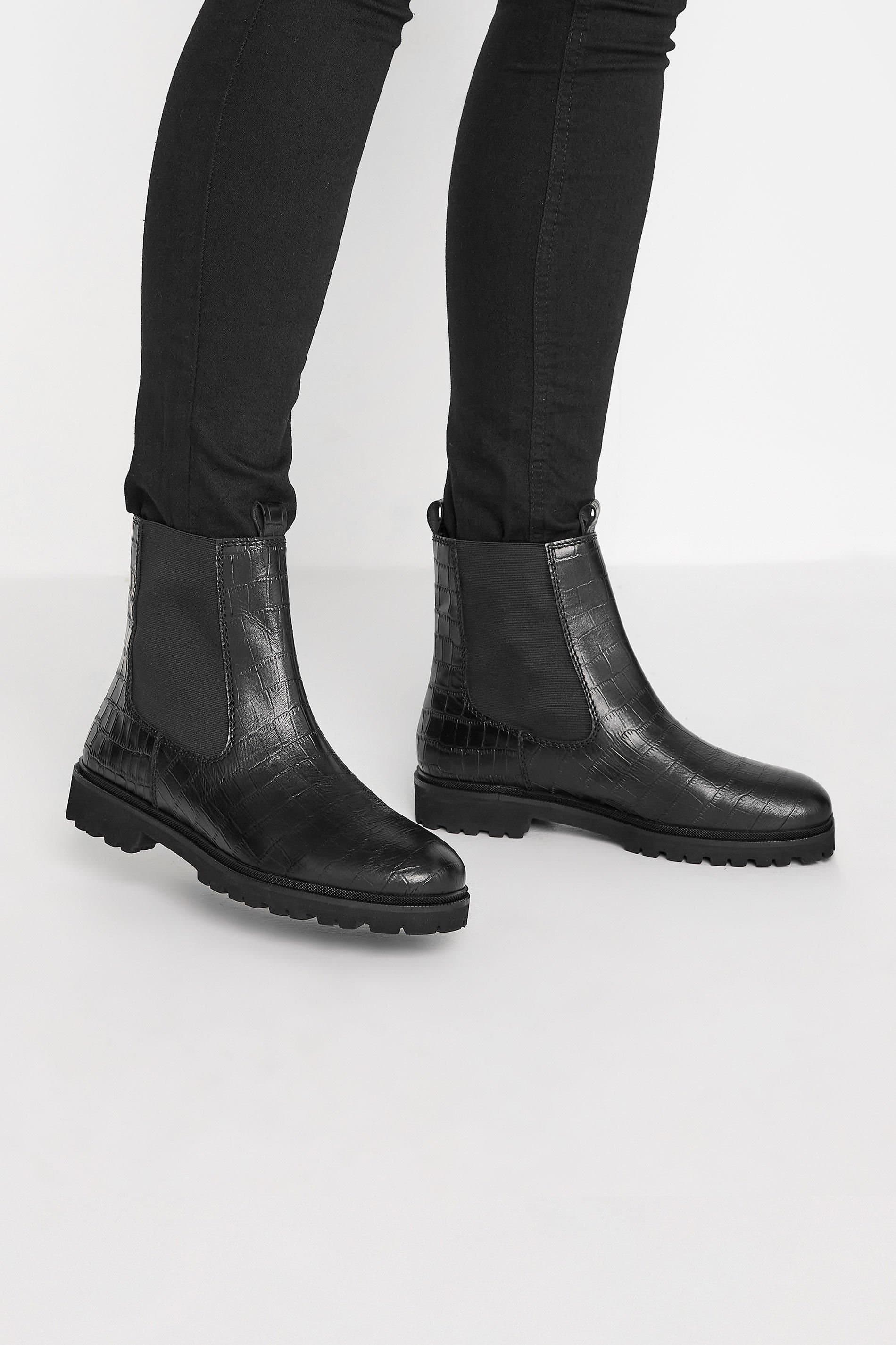 Long Tall Sally Long Tall Sally Women's Chelsea Boots in Black