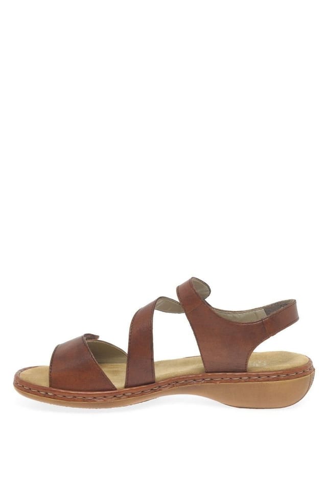 Rieker Rieker Women's 'Sphere' Riptape Sandals in Tan - 2