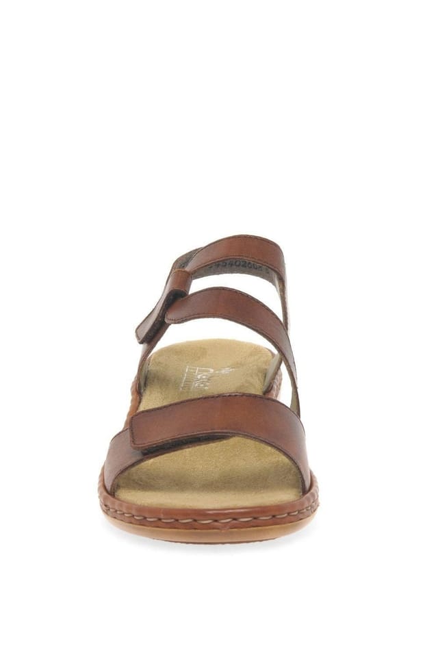 Rieker Rieker Women's 'Sphere' Riptape Sandals in Tan - 3