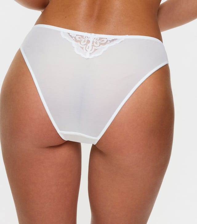 Ann Summers Women's White Sexy Lace Brazilian Knickers Ann Summers New Look - 3