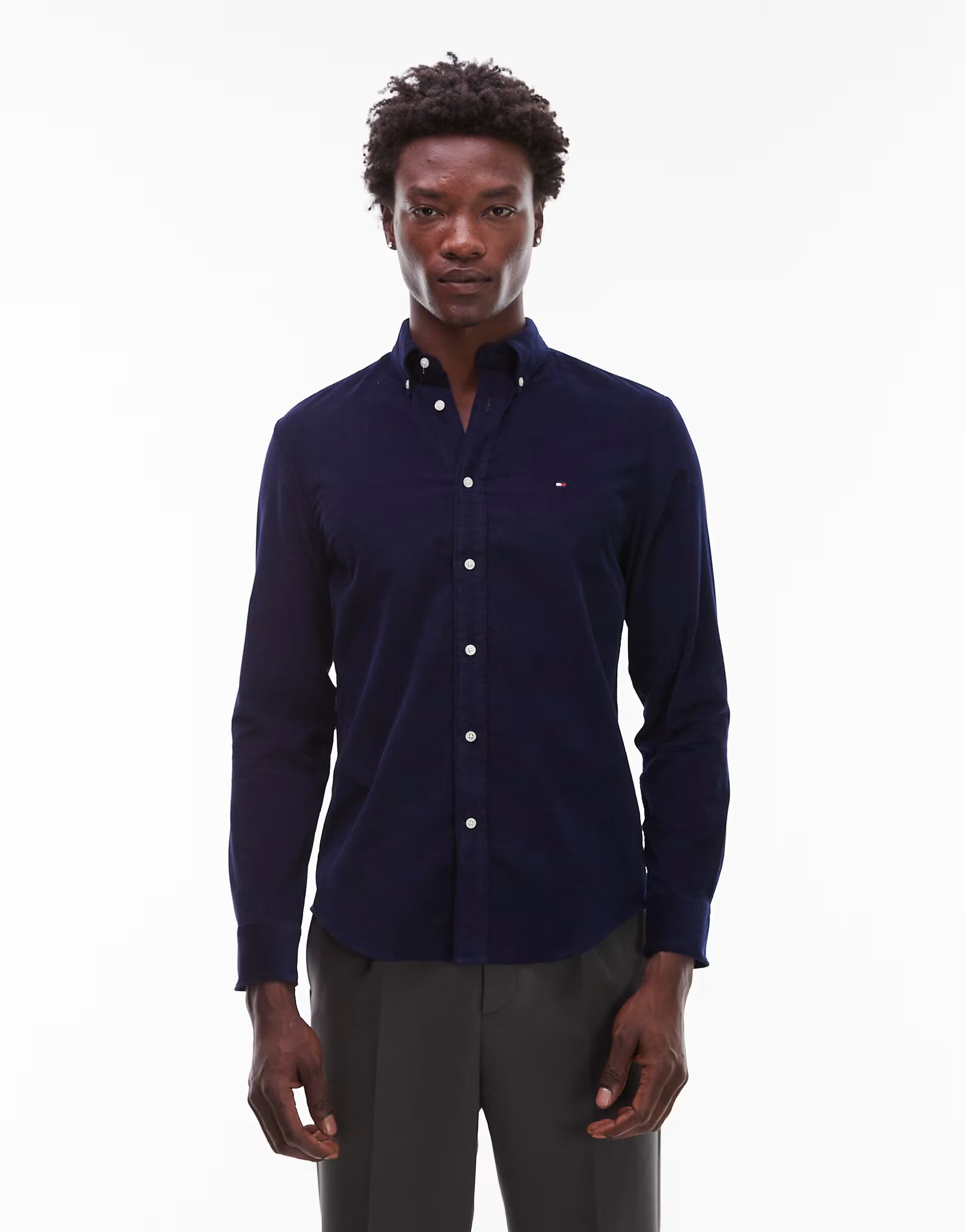 ASOS Tommy Hilfiger corduroy shirt in navy - 1