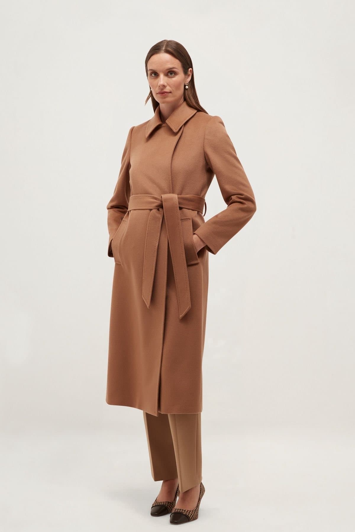 Hobbs London Hobbs London Women's Livia Belted Coat in Light Tan