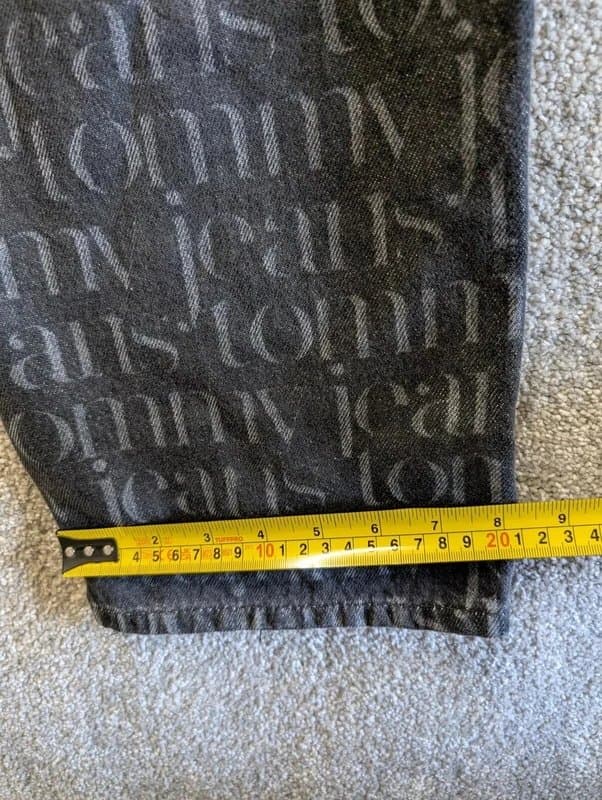 Tommy Jeans Tommy Jeans Skater Mens W33 L34 Black Denim Logo Print Graphic Spellout Relaxed
