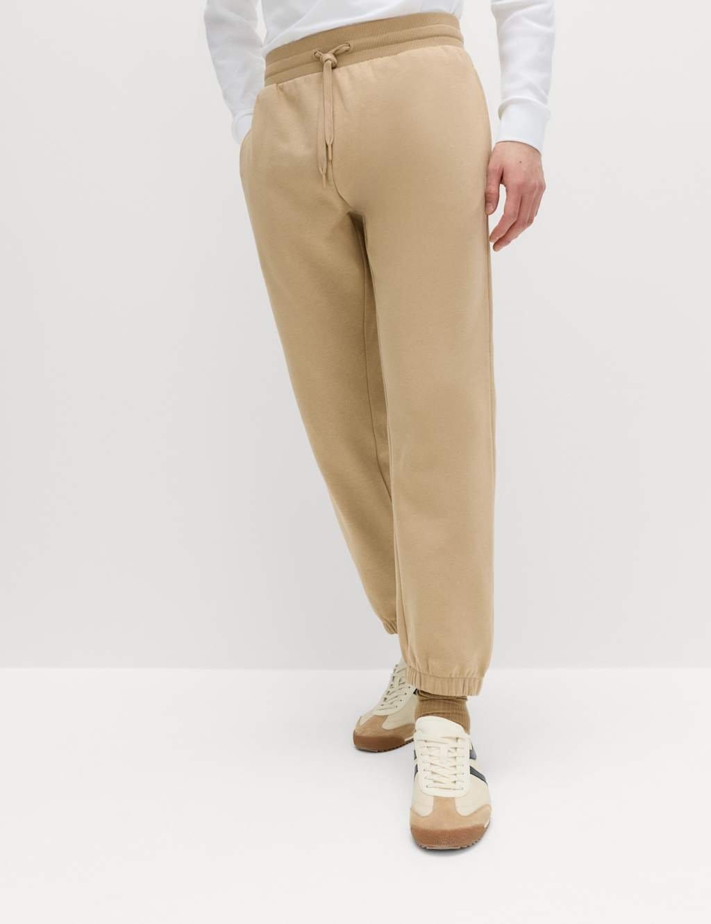 M&S Sand Cotton-Rich Joggers