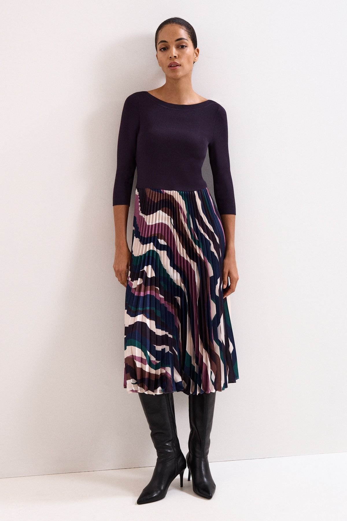 Phase Eight Phase Eight Women's Riley Woven Dress in Aubergine - 1